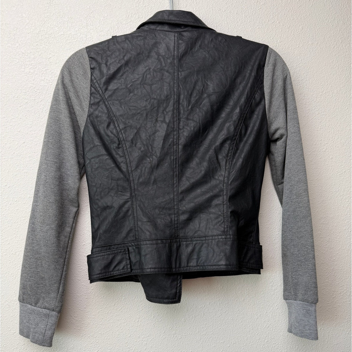 Foreign Exchange Black Gray Womens S Moto Jacket