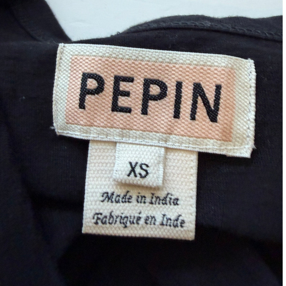 Pepin Black Beaded Shoulder Sleeveless Scoop Neck Top XS