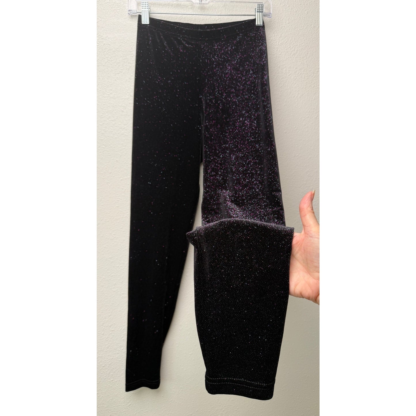 NWT RARE Cali Sun & Fun Black Stardust Leggings Womens L