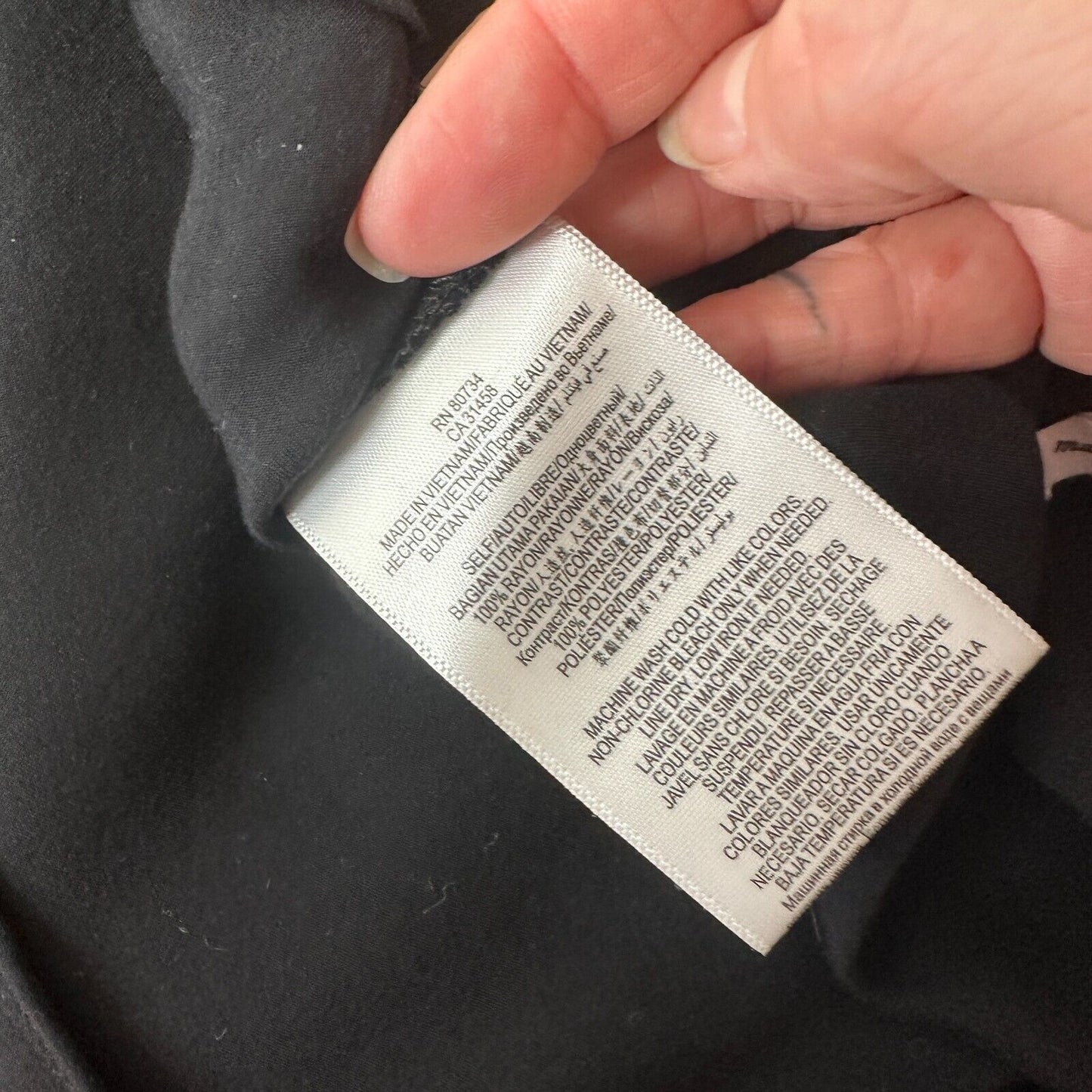 BCBGeneration Jet Black Sheer Side-Slit Lined Spaghetti Strap Crop Tank Cami SM