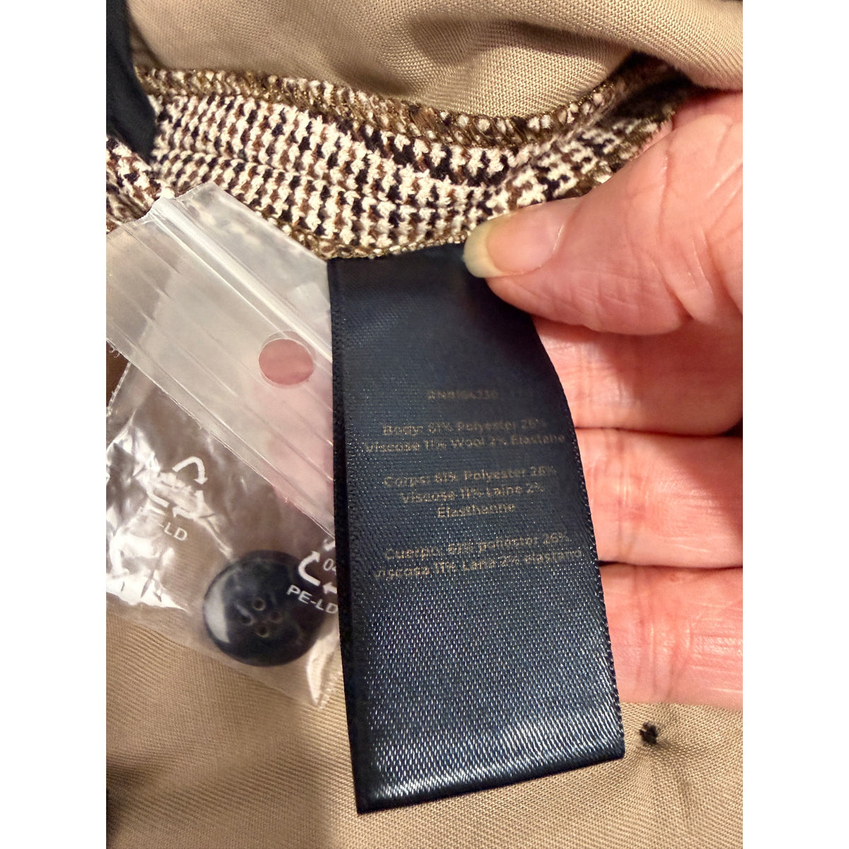 OTD On This Day Beige Brown Plaid Flare Pants Men 33