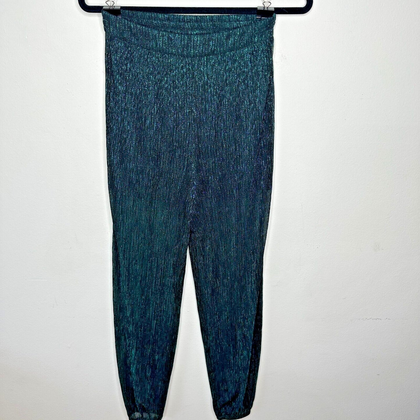 Bailey 44 Emerald Green Metallic Shimmer Pants With Undershorts Harem Legs Small