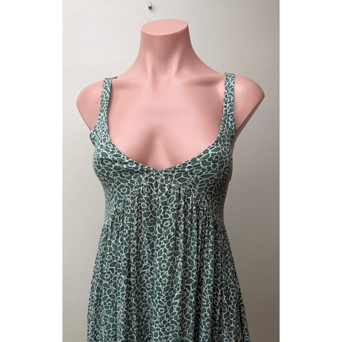 O'Neill Green Ivory Floral Midi Dress Women's US S