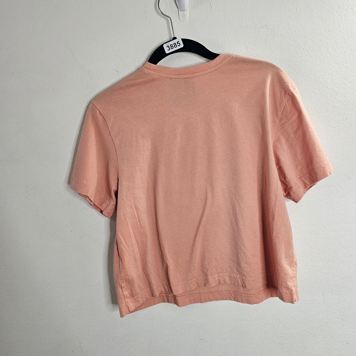 Adidas Peach Three-Stripe Life Boyfriend Short Sleeve Crew Neck Cropped Tee XS