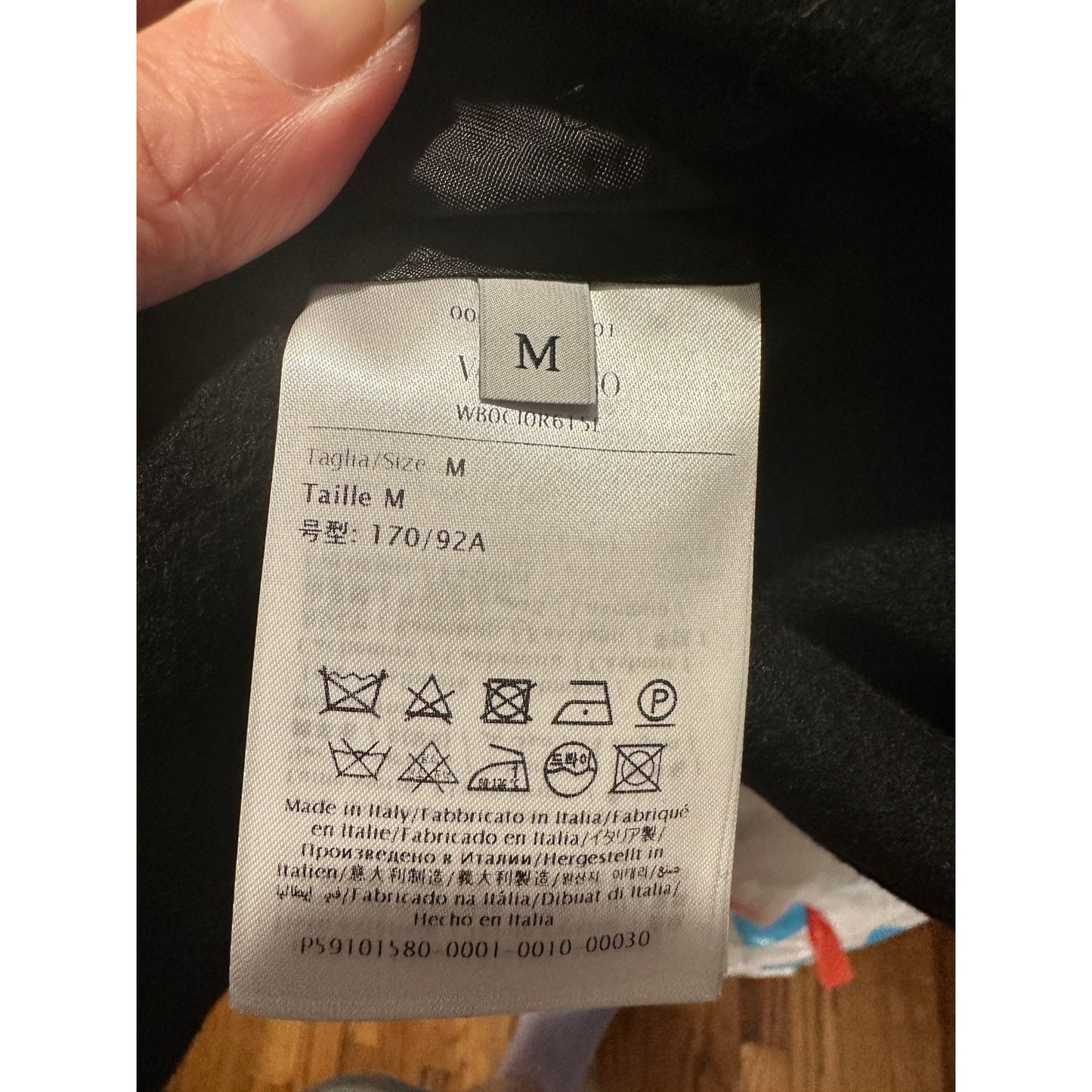 Valentino Garavani Black Wool-Cashmere Floral Applique Jacket