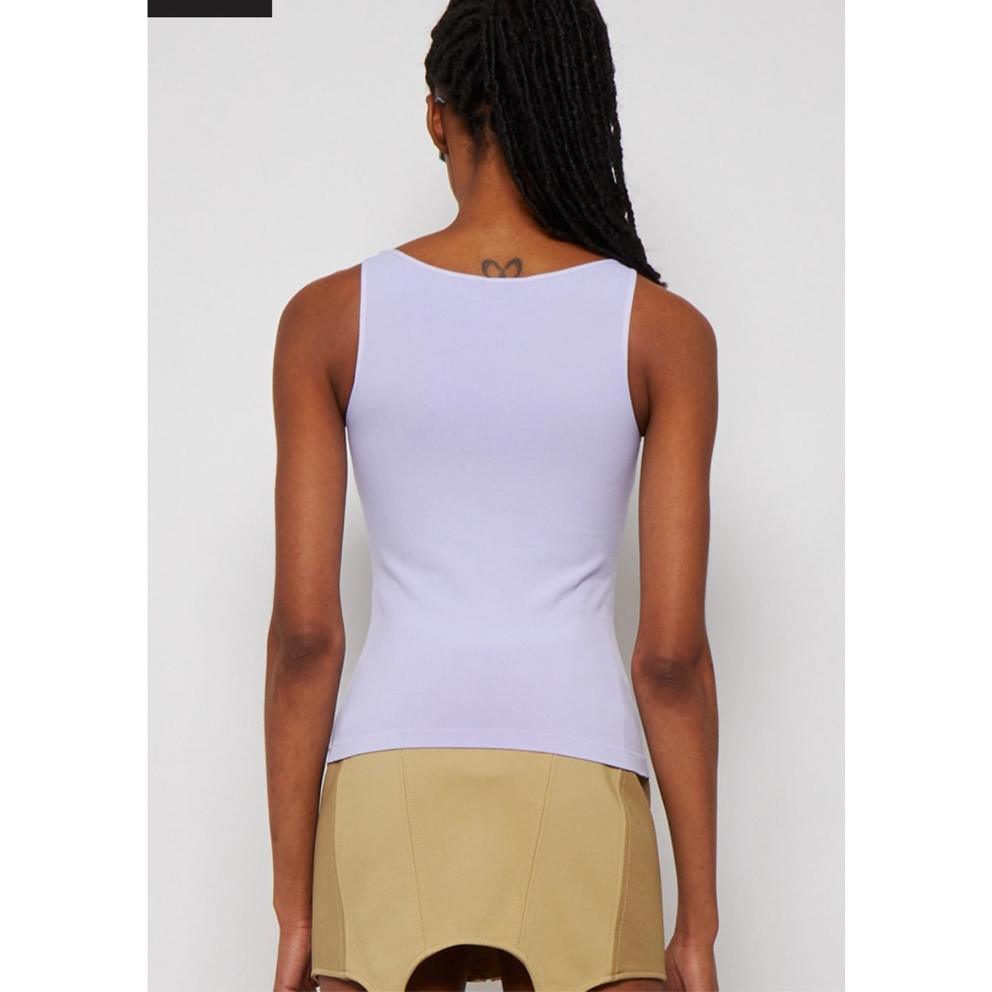 NWT cute Maisie Wilen The Webster Faved Lilac Heart Shape Cutout Boat Neck Top 2