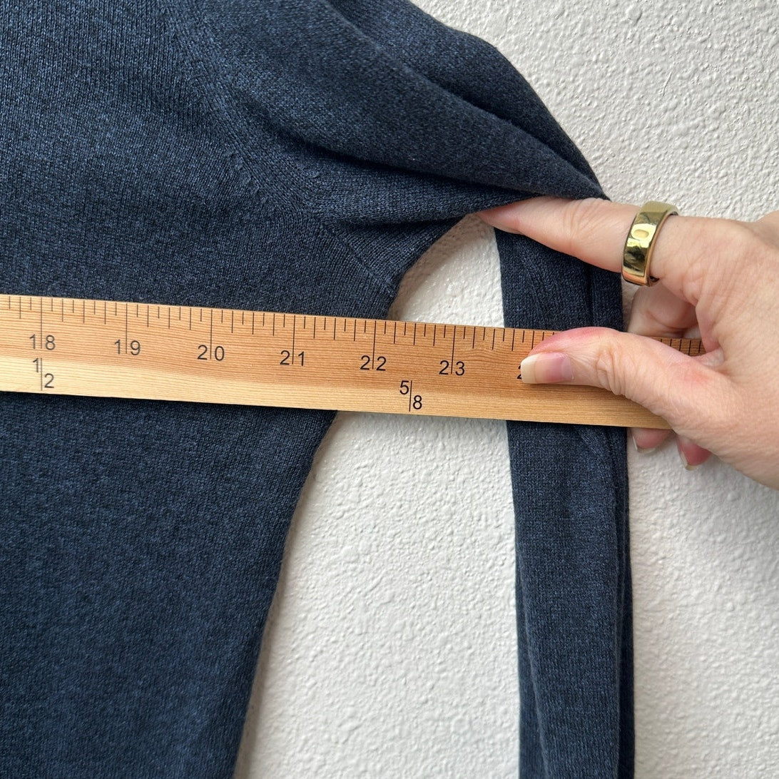 Banana Republic V Neck Sweater Blue L Silk Cashmere