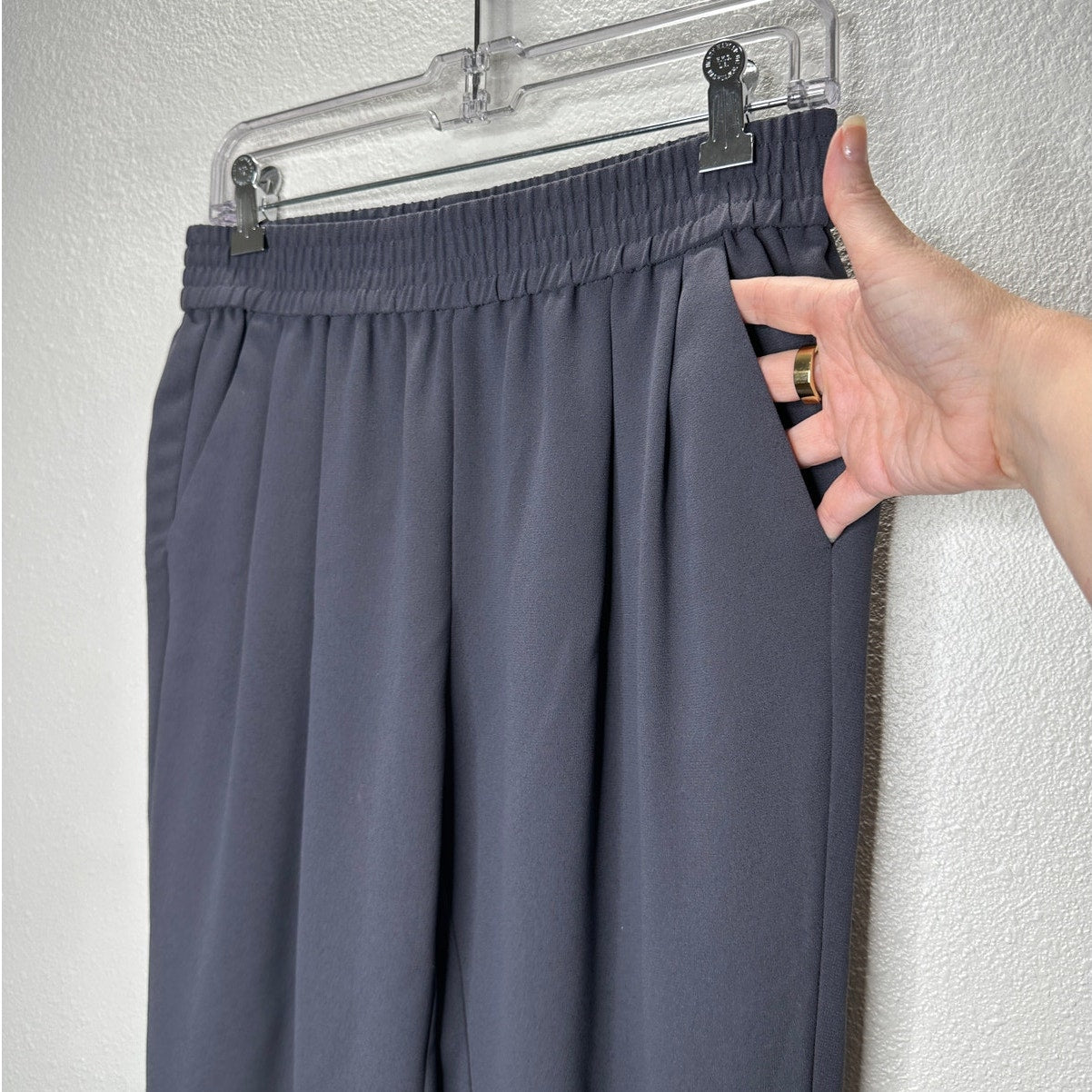 Joie Slate Pull On Elastic Waist Pocket Jogger Pants Cuffed Hem Small