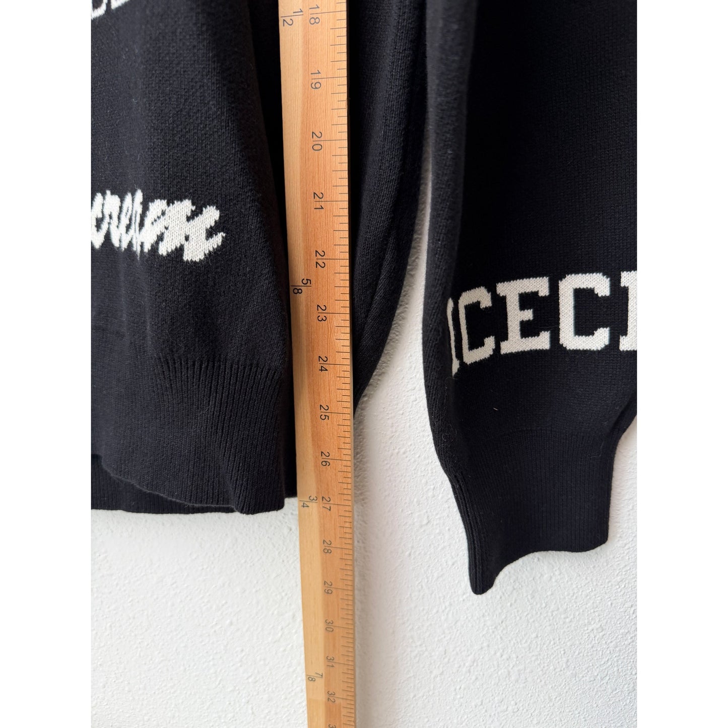 NWT Ice Cream BBC Multi Logo Knit Crewneck Sweater Black Ivory Size M