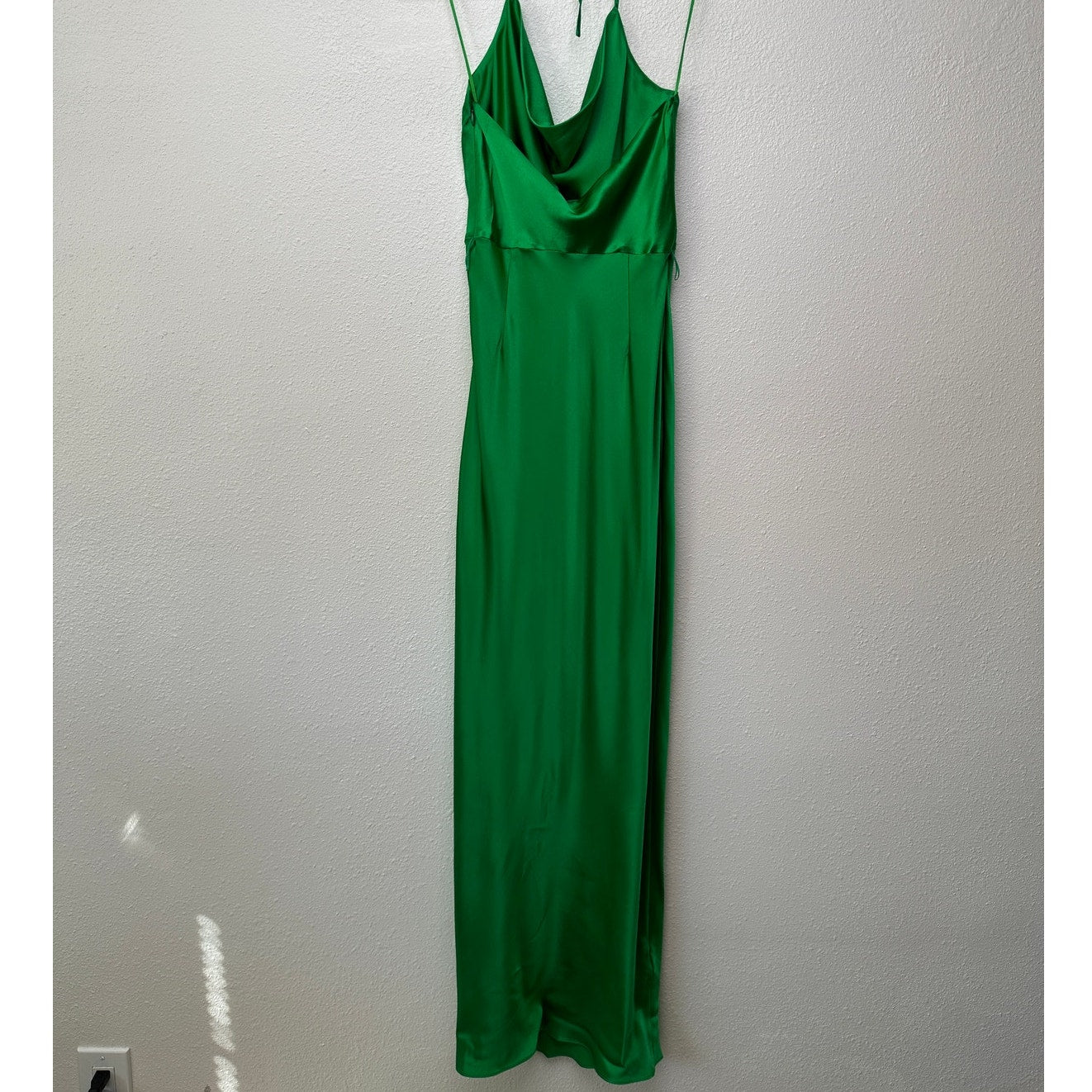 NWT Nicholas Lucinda Green Silk Halter Slip Maxi Dress Women’s US 6