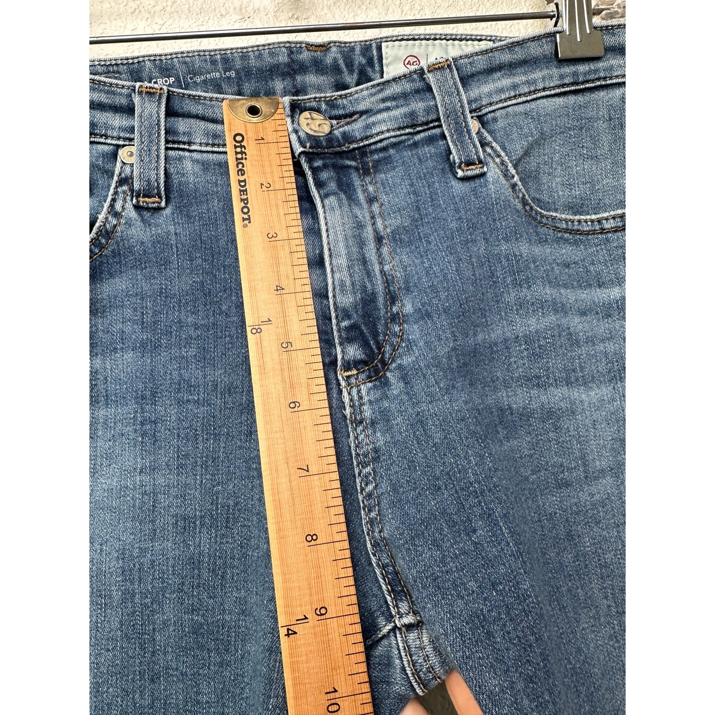 AG Adriano Goldschmied Prima Crop Cigarette Jeans Blue Women US 28
