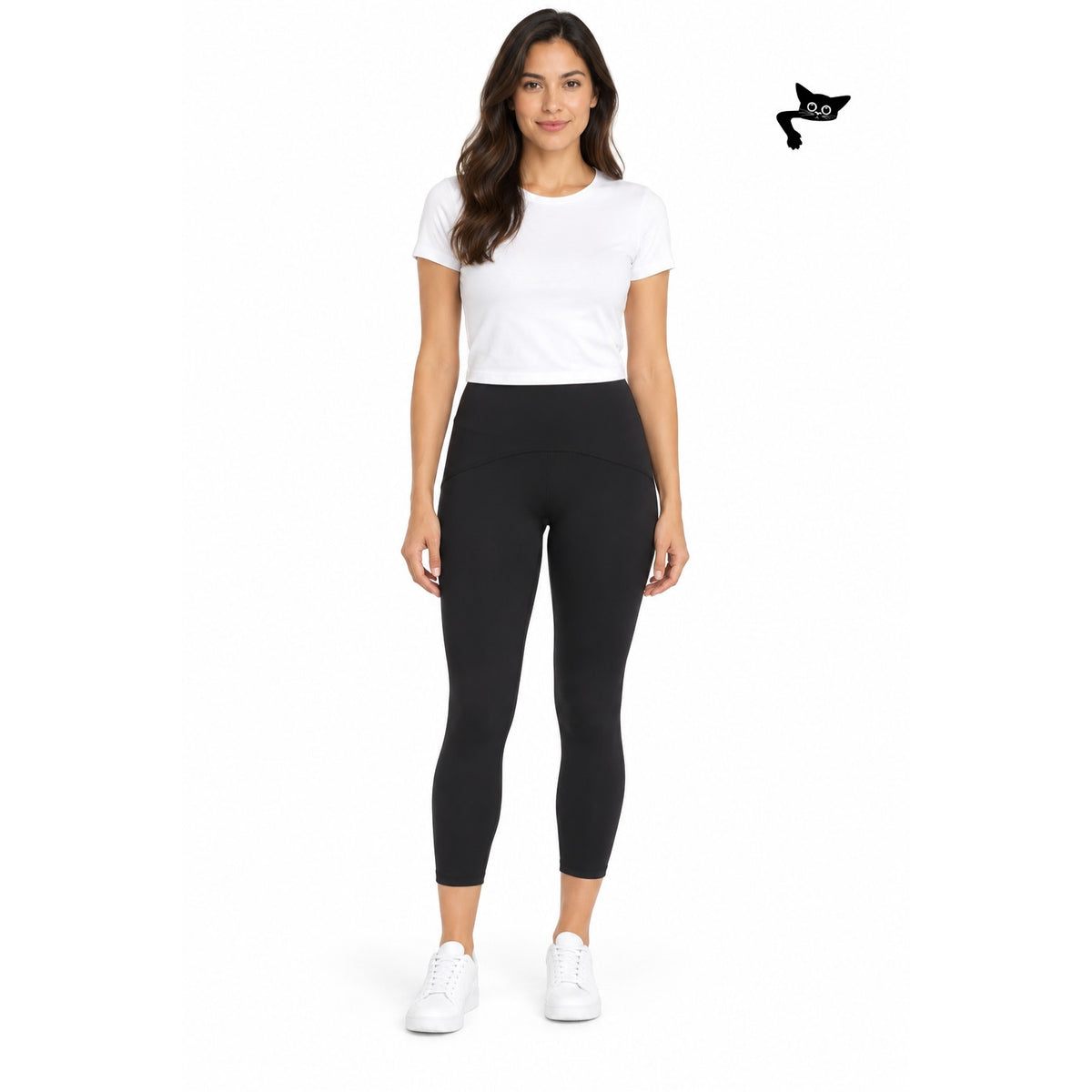 SPANX Black High Waist Cropped Leggings Women M