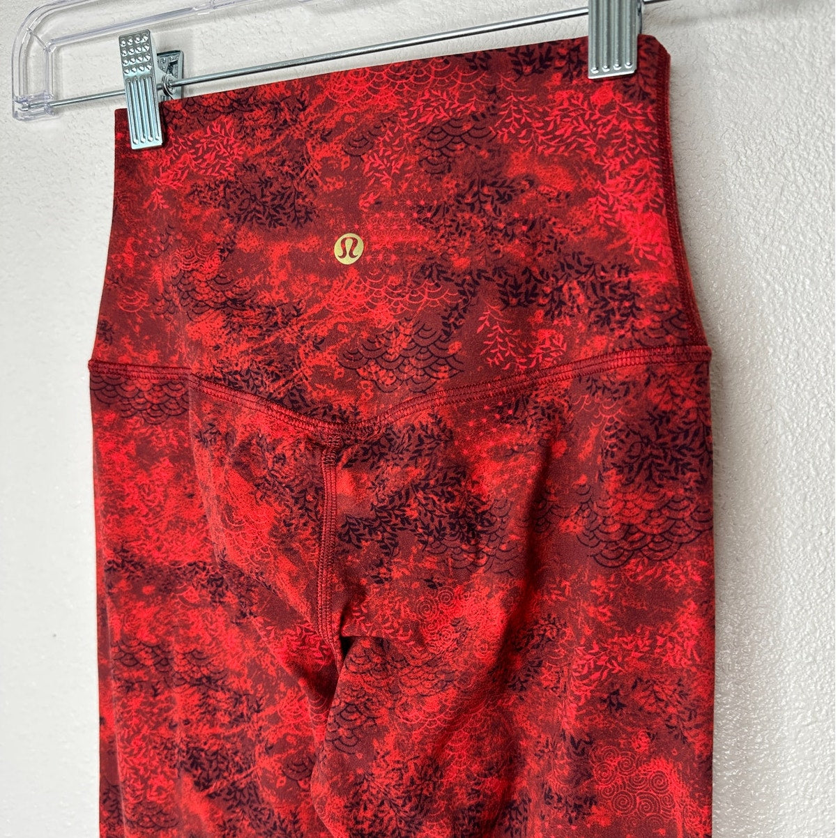 Lululemon Red & Black Align High Rise Full Length Yoga Pant 2