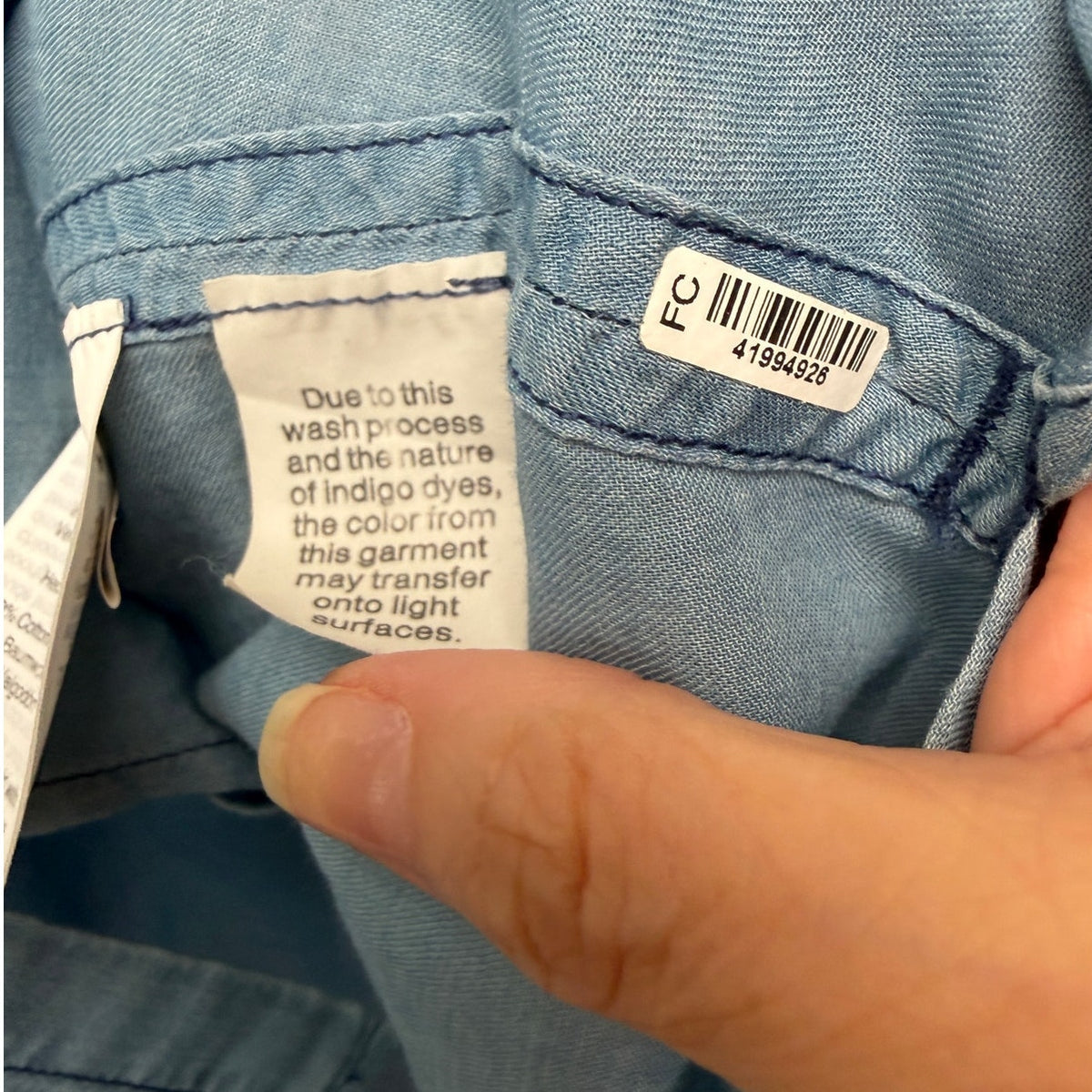 Madewell Central Shirt Bright Indigo Chambray Oversized Women's US XXS