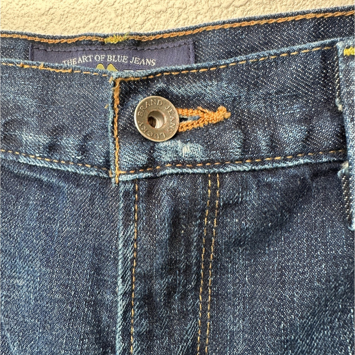 Lucky Brand Y2K Low Rise Dark Medium Wash Cargo Jeans Size 4/27