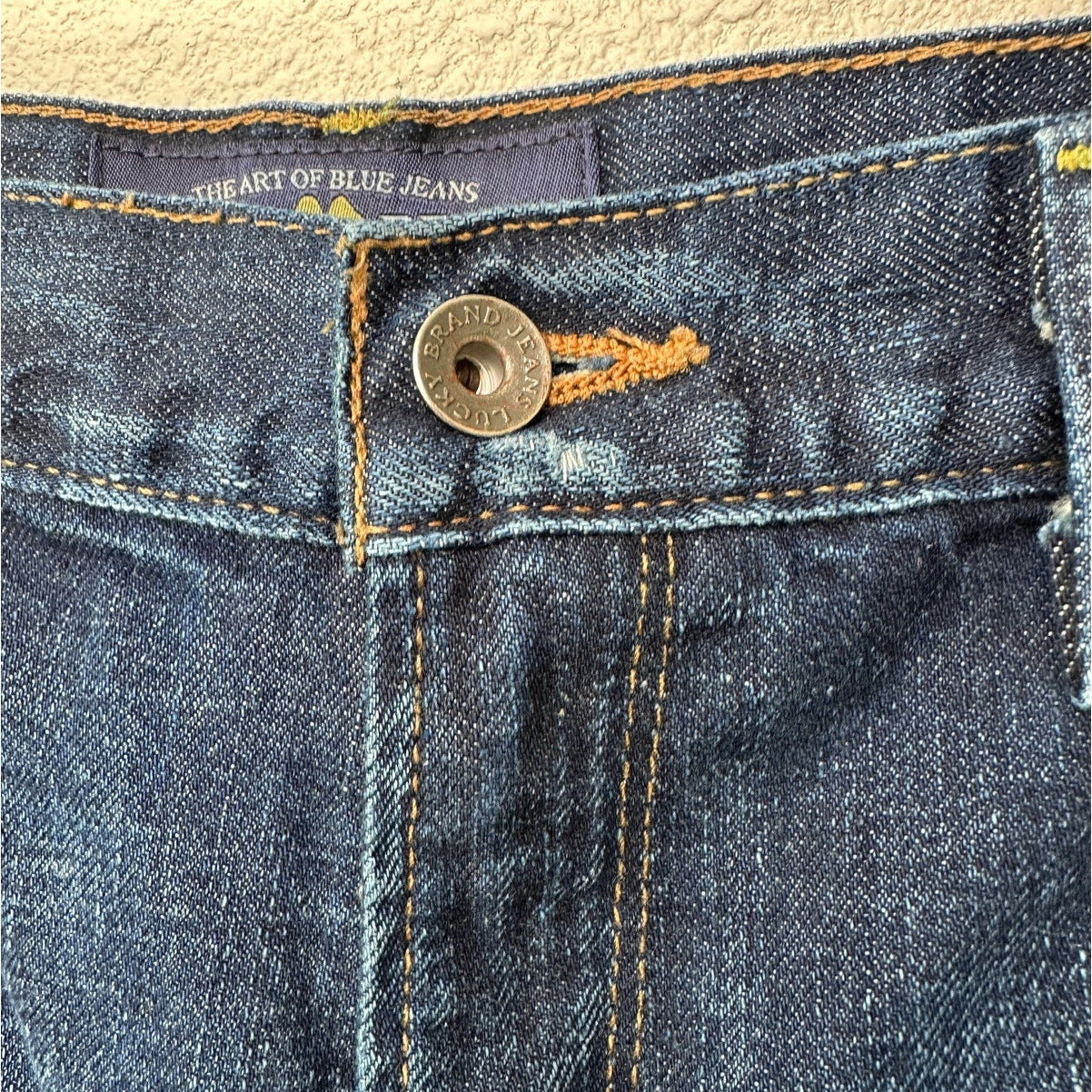 Lucky Brand Y2K Low Rise Dark Medium Wash Cargo Jeans Size 4/27
