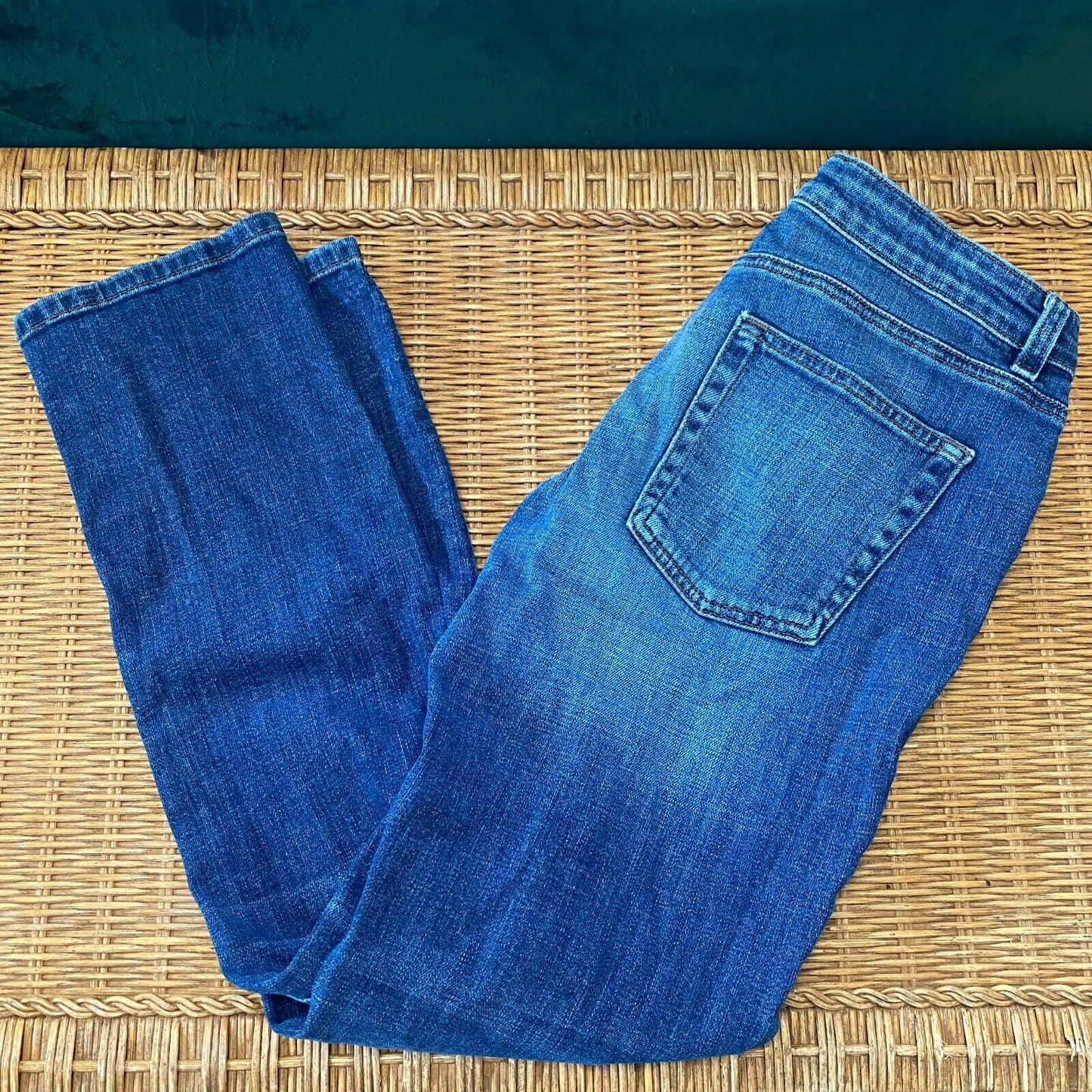 Eileen Fisher Medium Wash Organic Cotton Slim Stretch Mid Rise Denim Jeans 2