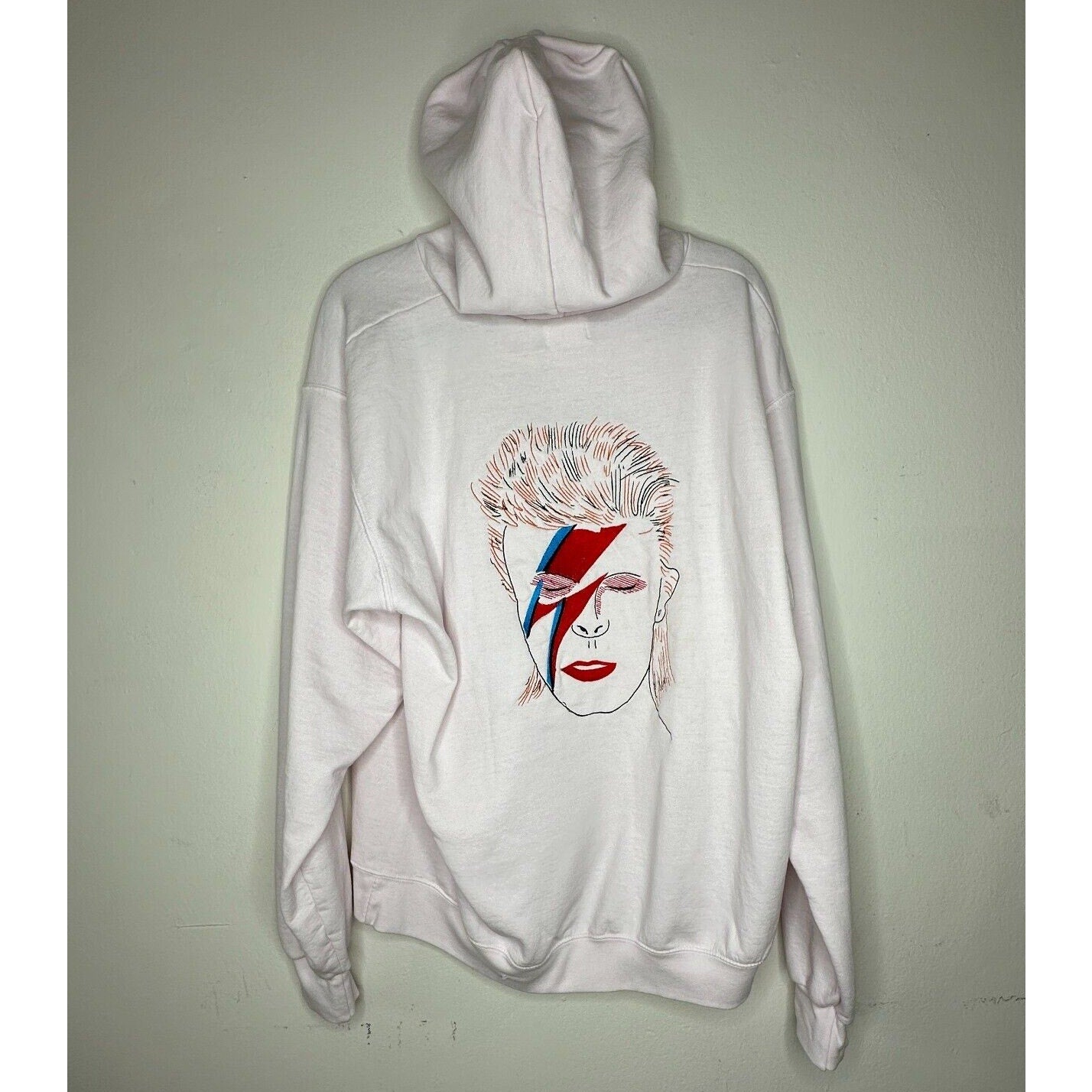 RARE Saint Luis NYC Light Pink Sweatshirt Hoodie VYBES Los Angeles David Bowie M