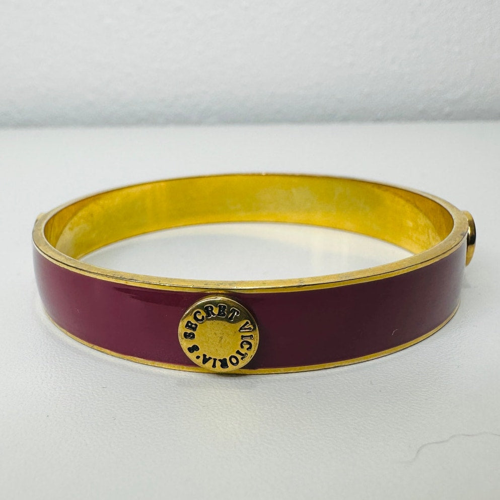 Victoria's Secret Purple & Gold Bangle Monogram Bracelet