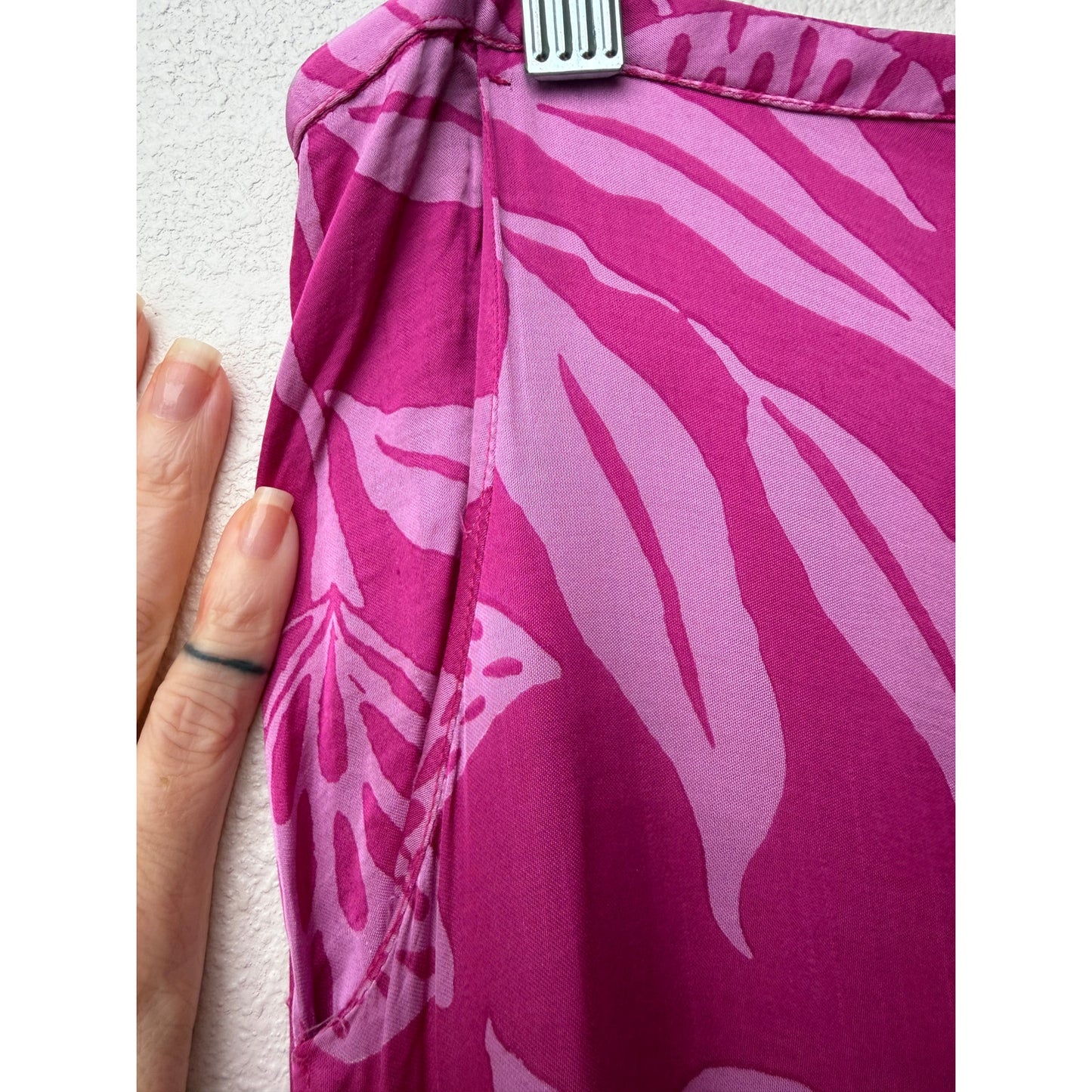Poupette St Barth Pink Pants Womens S Wide Leg