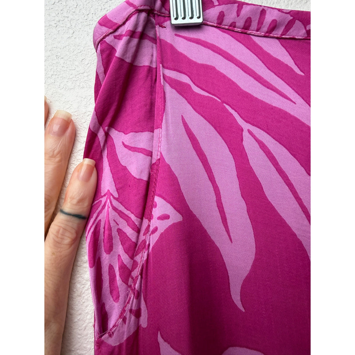 Poupette St Barth Pink Pants Womens S Wide Leg
