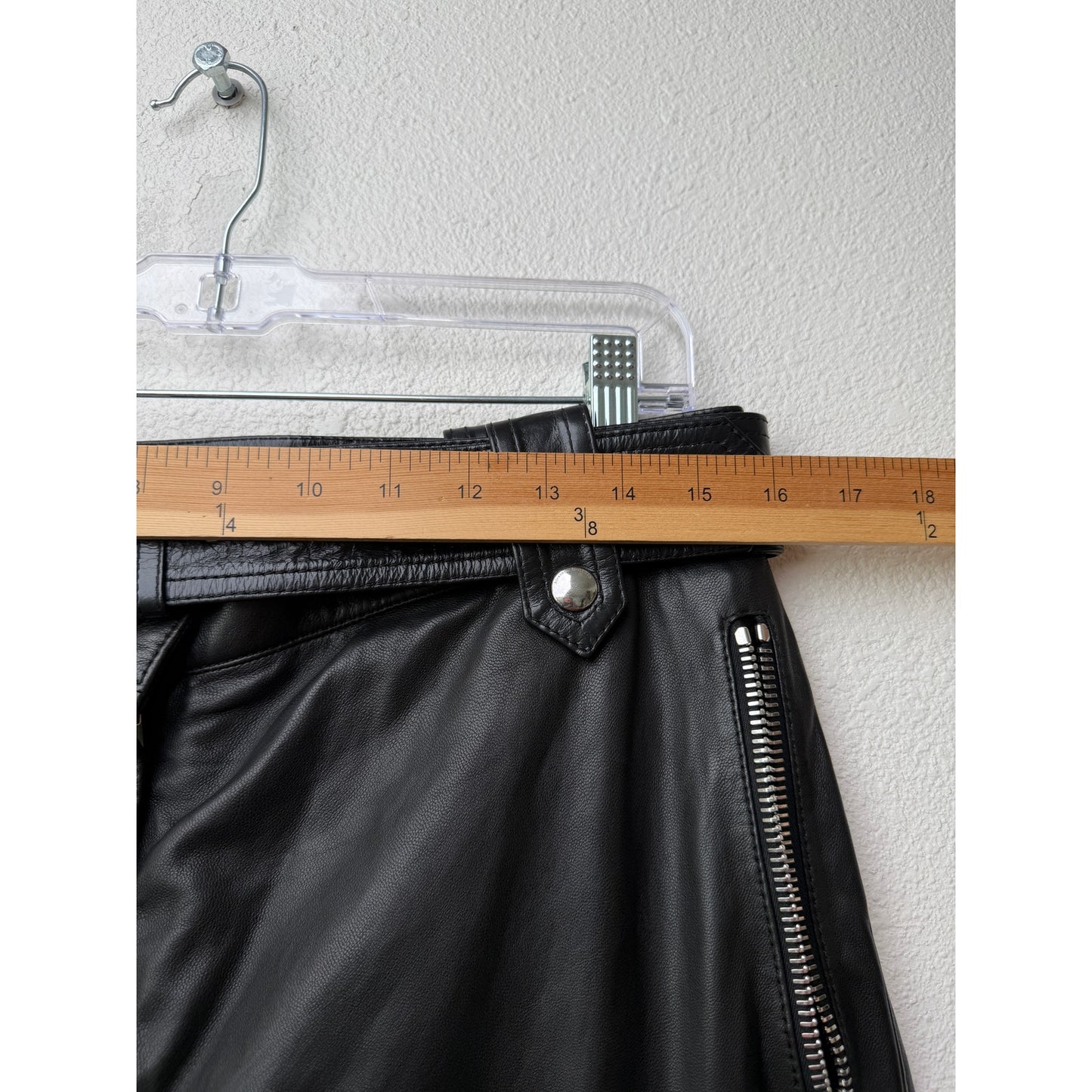 Alexander McQueen Womens US 14 Black Leather Moto Pants