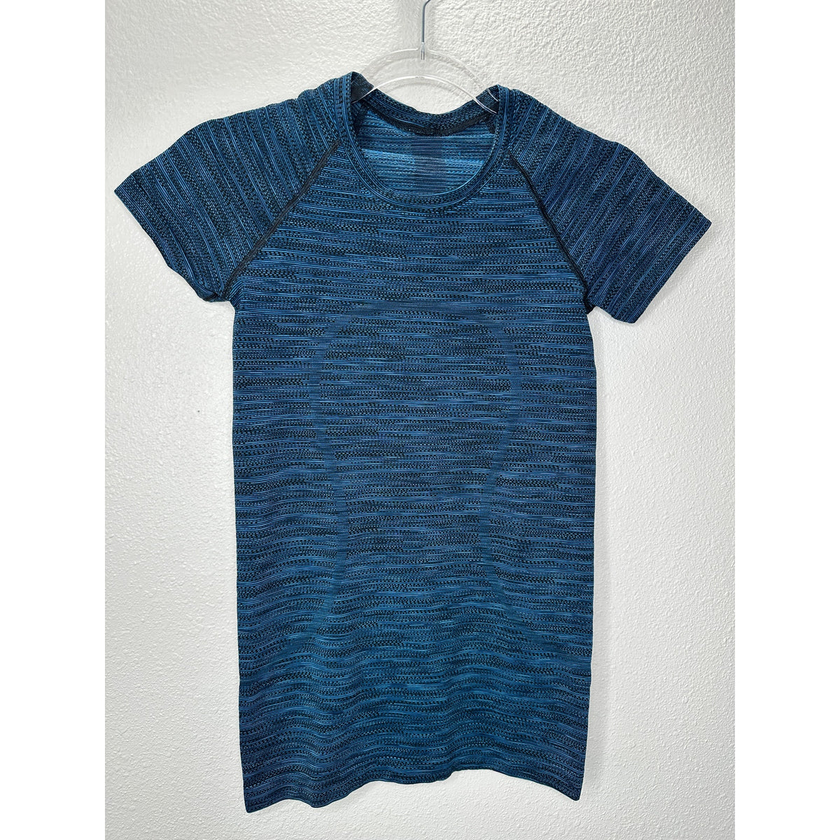 Lululemon Blue & Black Stripe Swiftly Tech Short Sleeve Tee