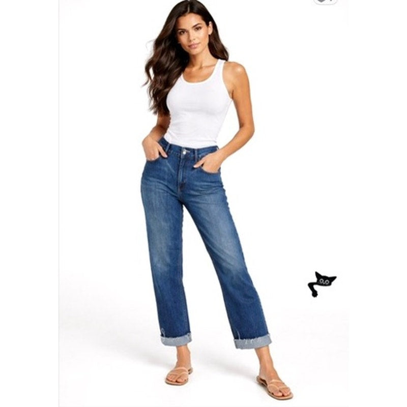 NWOT Christian Dior 01 Medium Wash Button Front Boyfriend Jeans 10