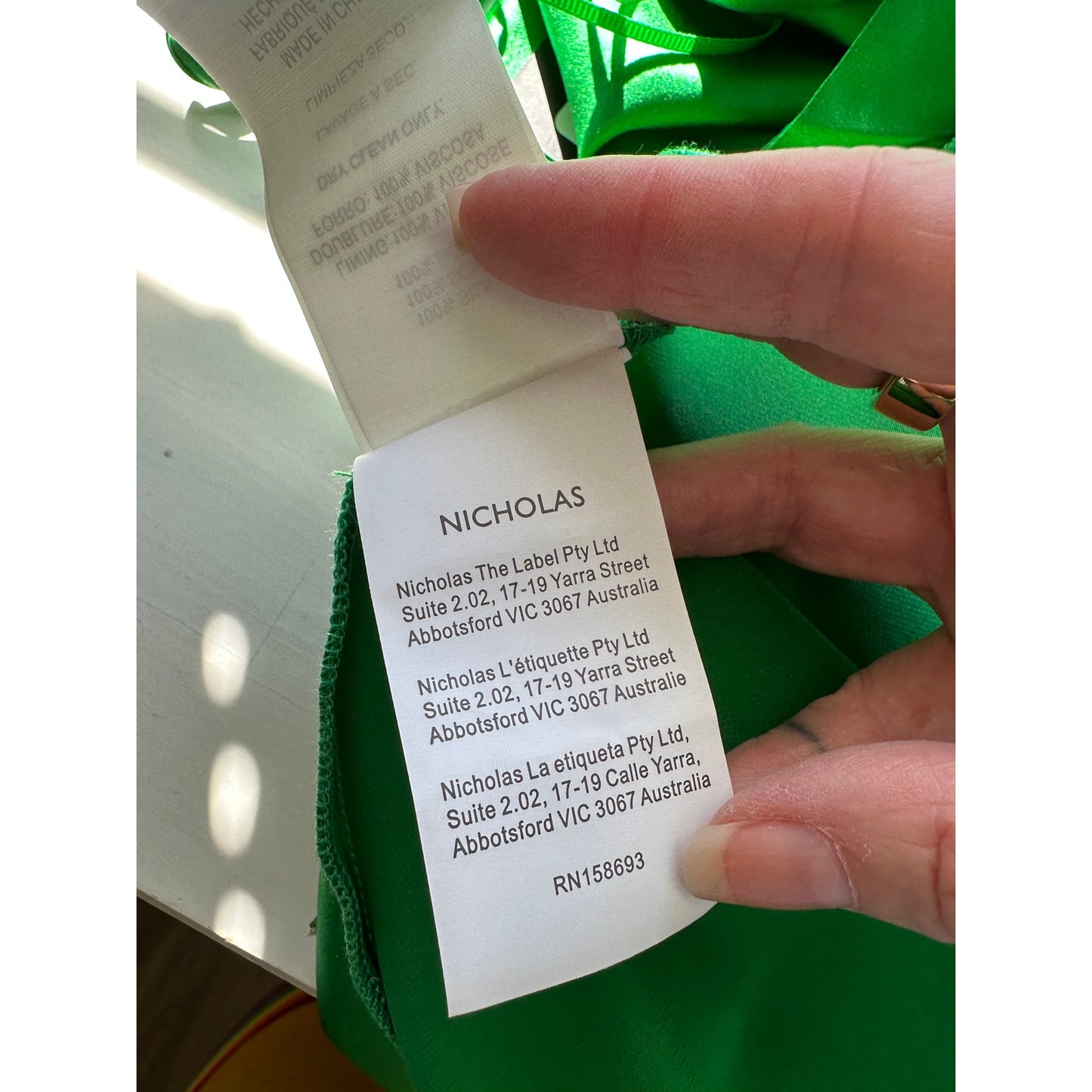 NWT Nicholas Lucinda Green Silk Halter Slip Maxi Dress Women’s US 6