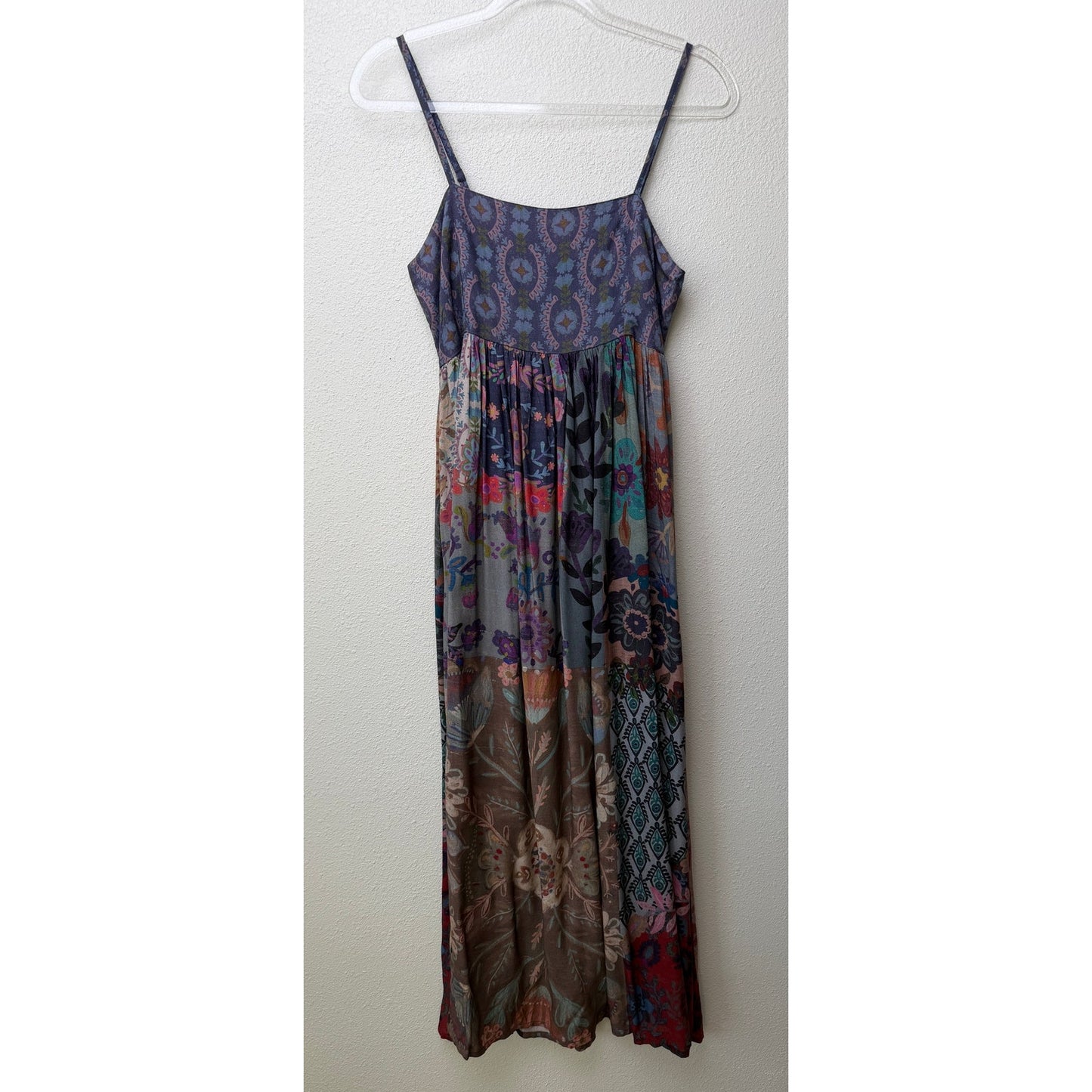 Natural Life Womens Blue Patchwork Maxi Dress S
