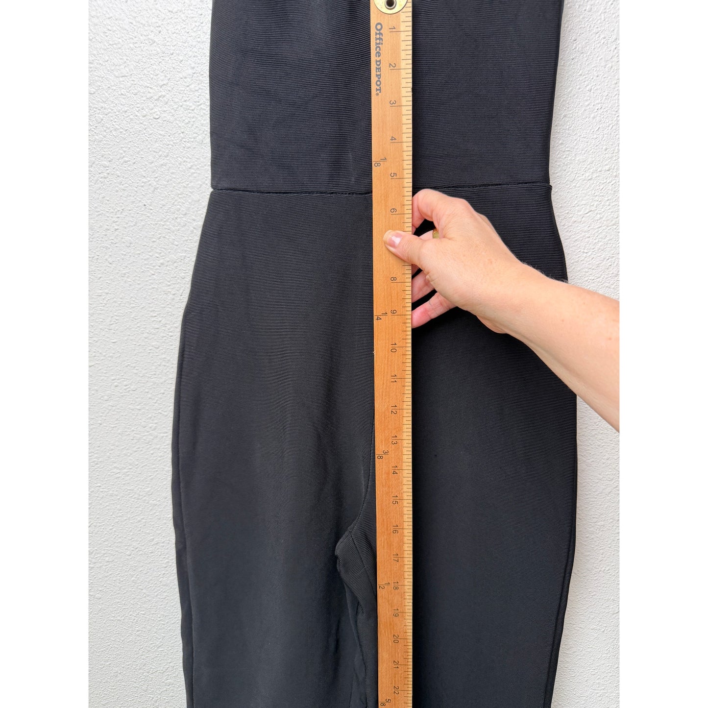 House of CB Anaise Black Jumpsuit Women XS Plunge