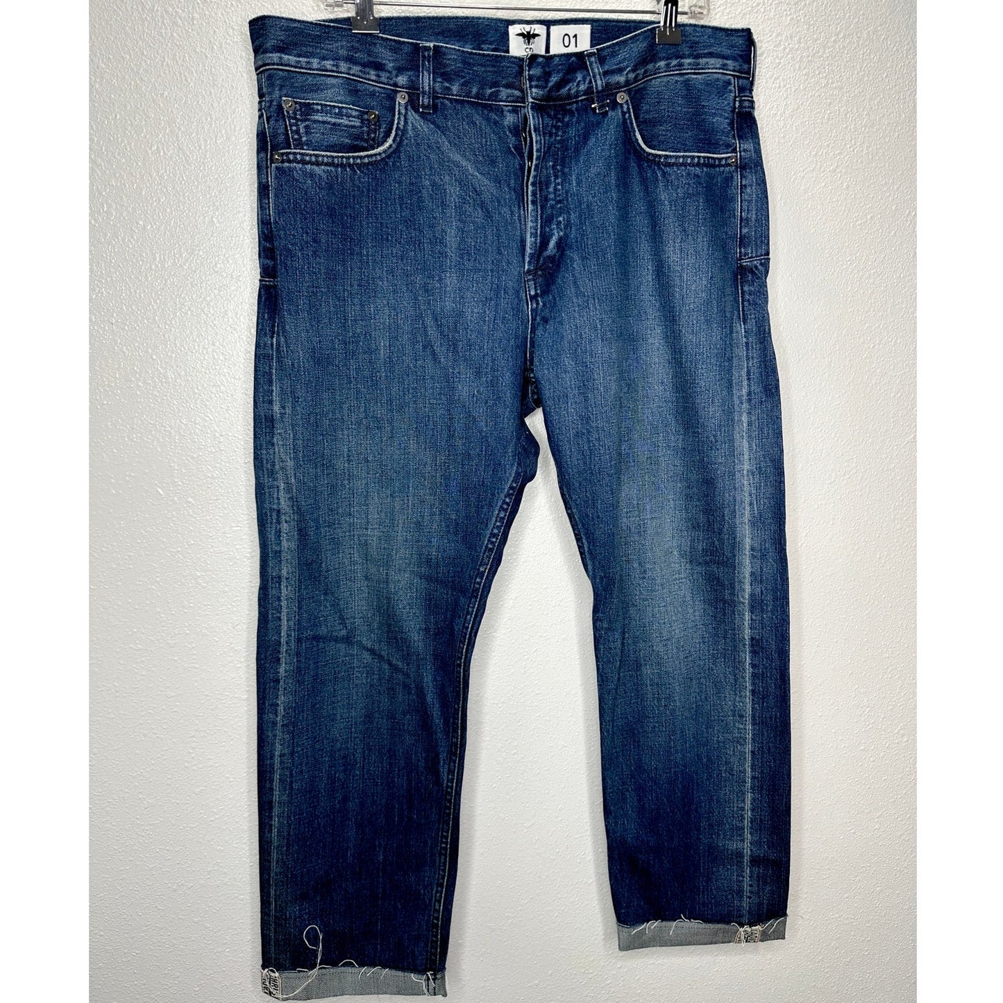 NWOT Christian Dior 01 Medium Wash Button Front Boyfriend Jeans 10