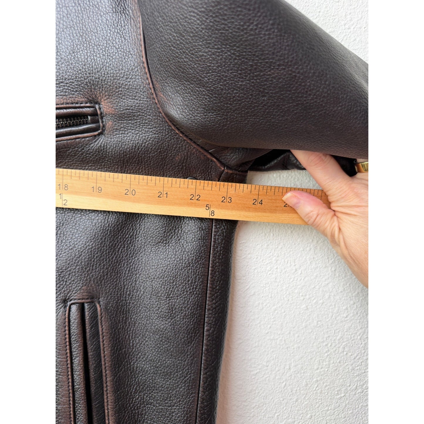 NWT Banana Republic Espresso Leather Moto Jacket Men L
