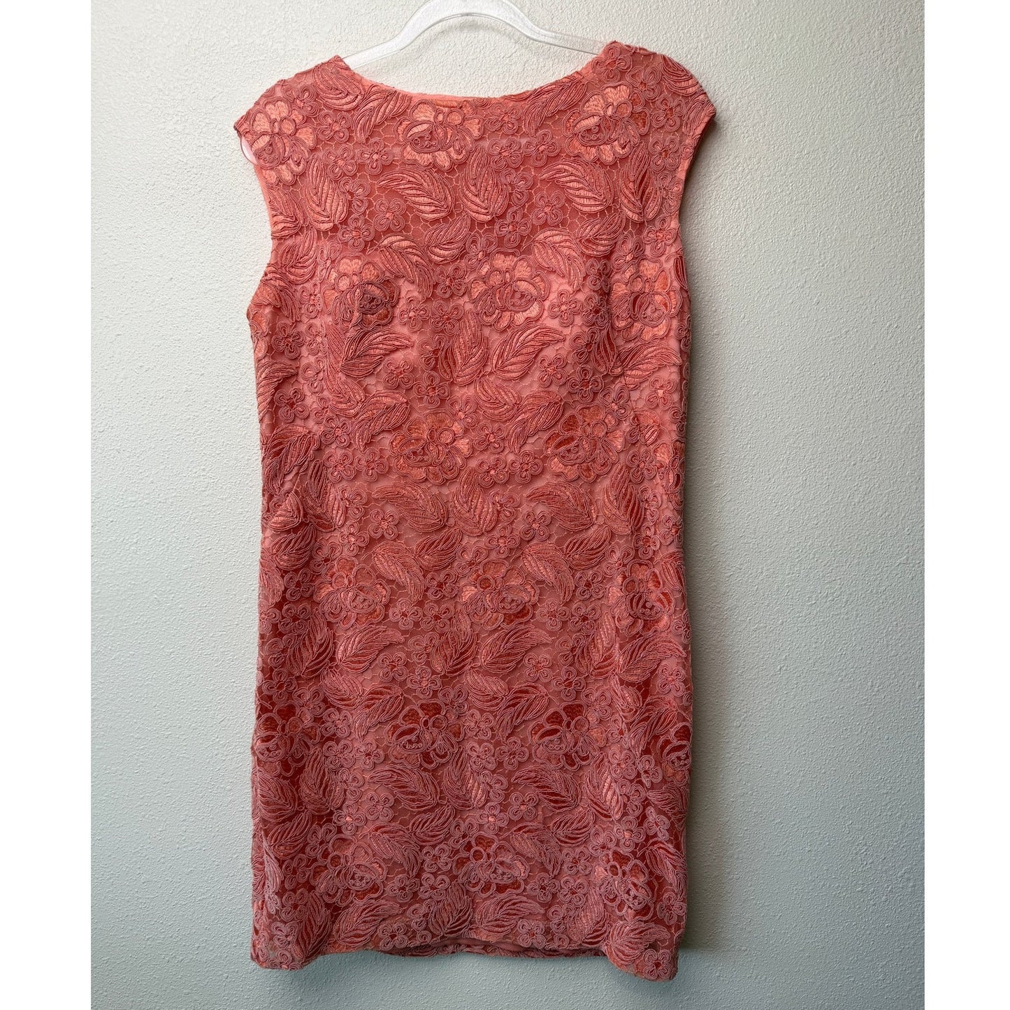 Sue Wong Nocturne Peach Embroidered Dress Women 16