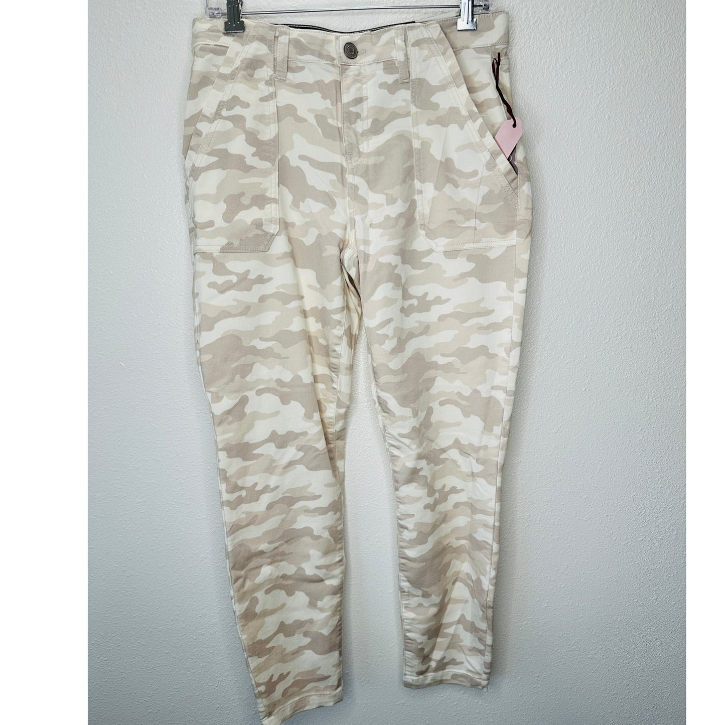 NWT Knox Rose Tan Army Camo Print Skinny Mid Rise Ankle Jean 10