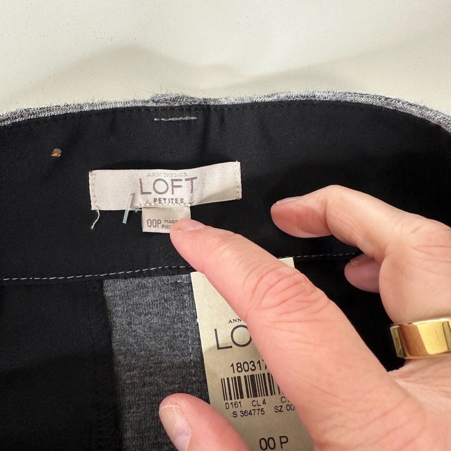 NWT Loft Simone Heathered Gray Mini Skirt Belt Loops Pockets Front and Back 00P
