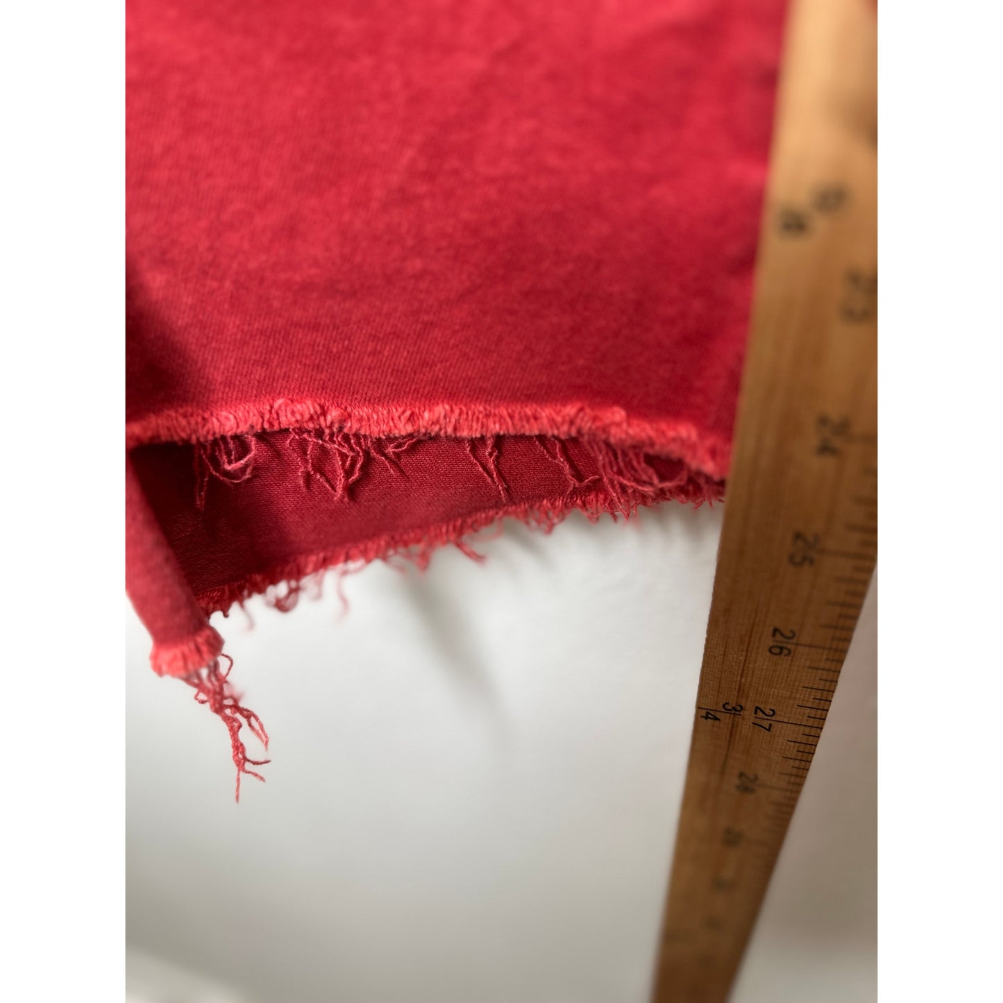 Mother Hotrod Red Insider Crop Step Fray Second Chance Jeans 26