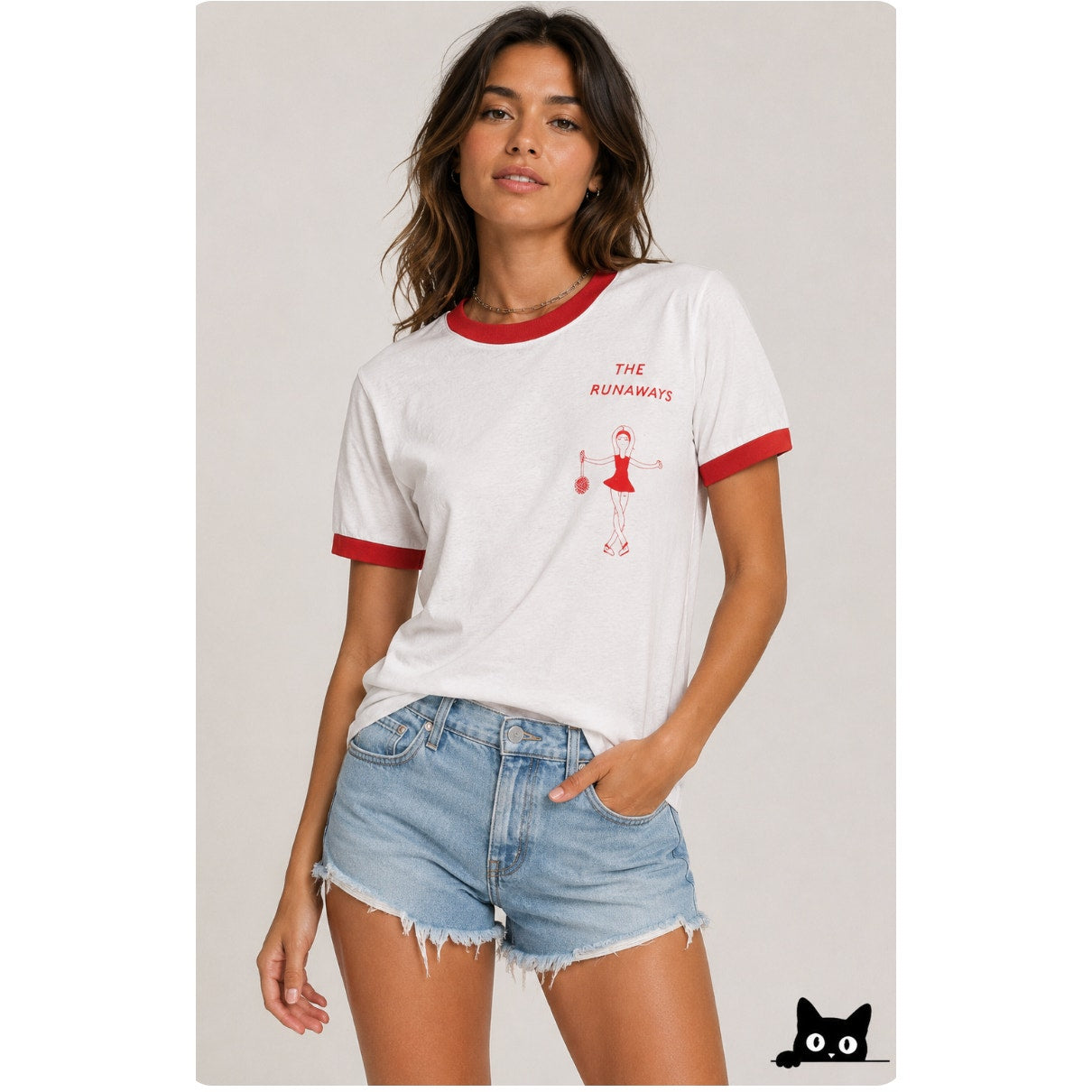 Vintage Screen Stars White Tee Red Ringer 70's 80's The Runaways Graphic T Shirt