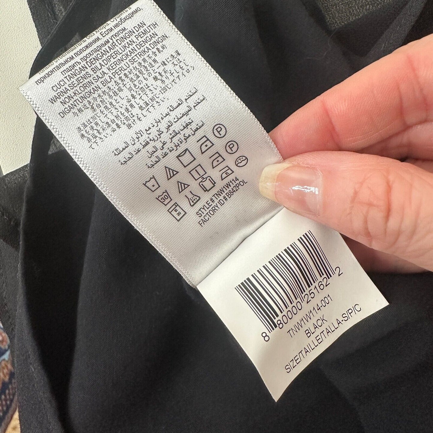 BCBGeneration Jet Black Sheer Side-Slit Lined Spaghetti Strap Crop Tank Cami SM