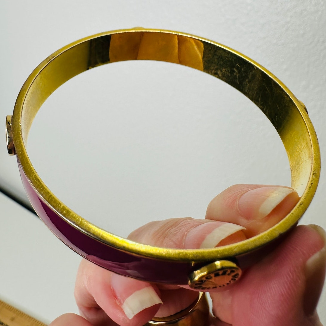 Victoria's Secret Purple & Gold Bangle Monogram Bracelet