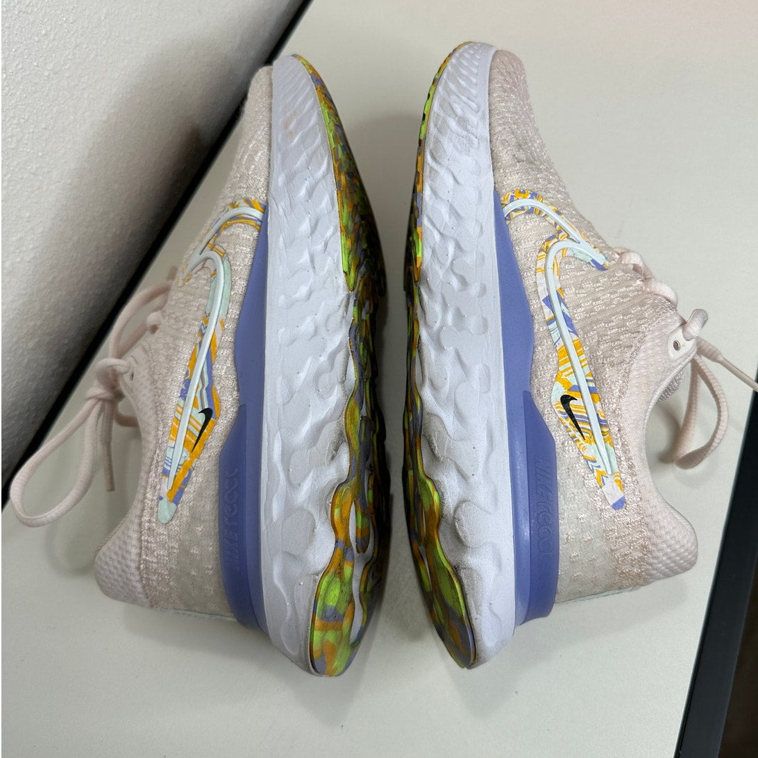 Nike Pale Pink React Infinity Run Flyknit 3 Premium Road Running Shoe 8