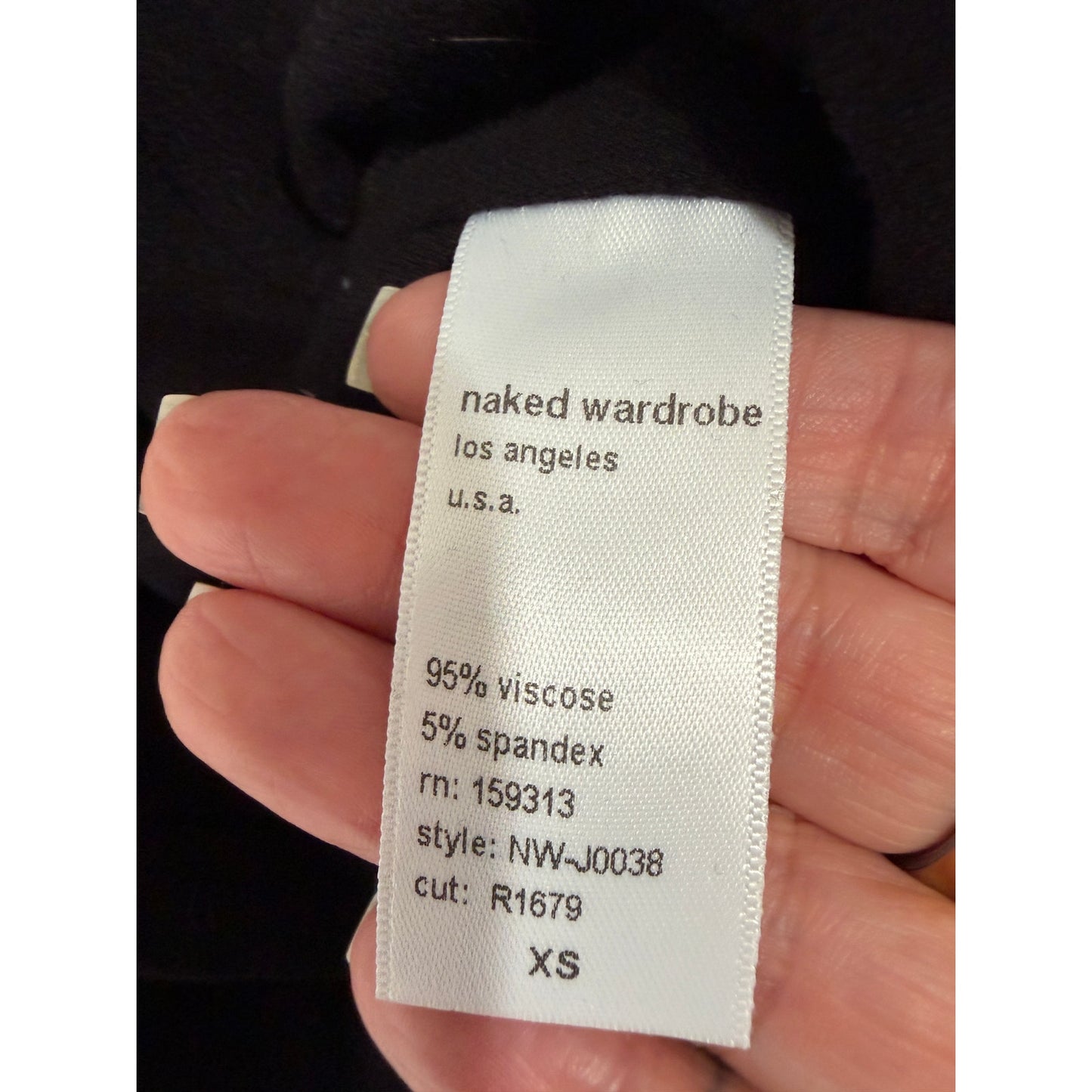 Naked Wardrobe Black Tank Jumpsuit Women XS Bodycon