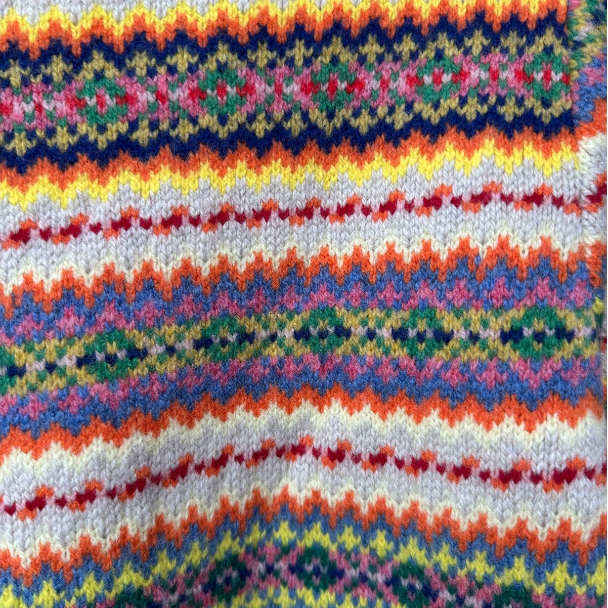 Stella McCartney Multicolor Zigzag Wool Women’s US 10 (EU 44) High Low Sweater