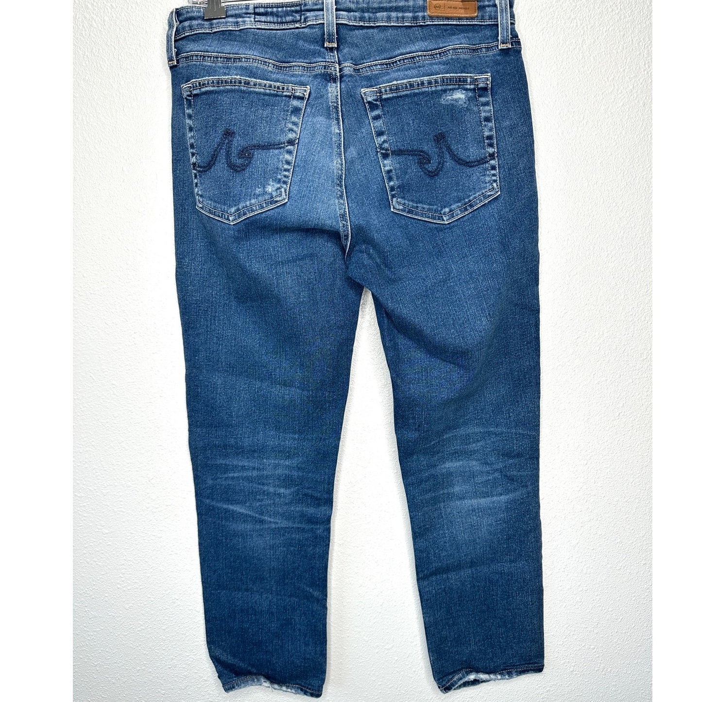 AG-ED Adriano Medium Light Wash Prima Crop Cigarette Leg Jeans 30