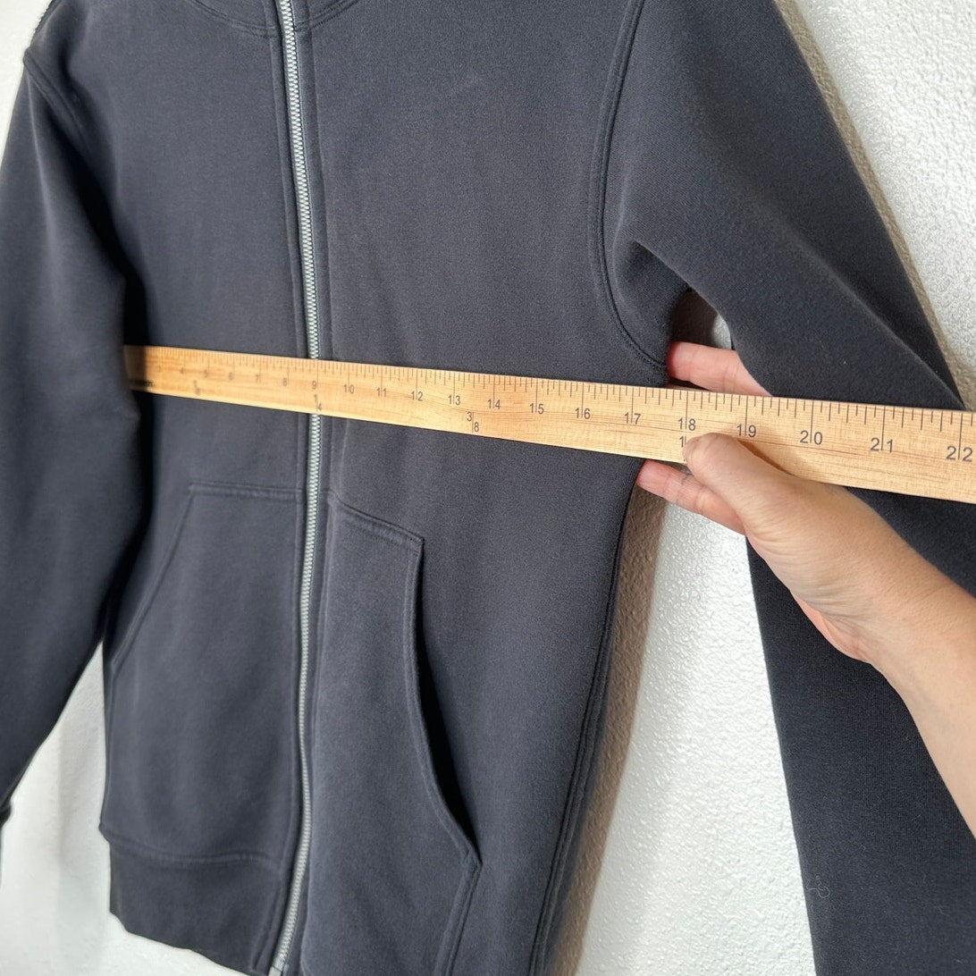Lululemon Gray Black Long Sleeve Front Zip Pocketed Hoodie 6