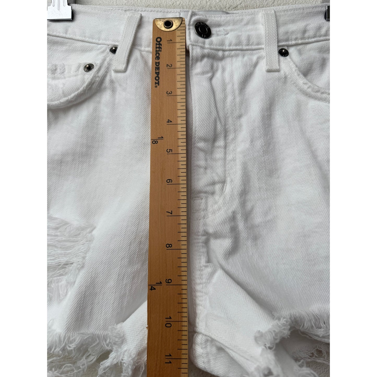 Pistola White Denim Shorts Womens US 27 Cutoff