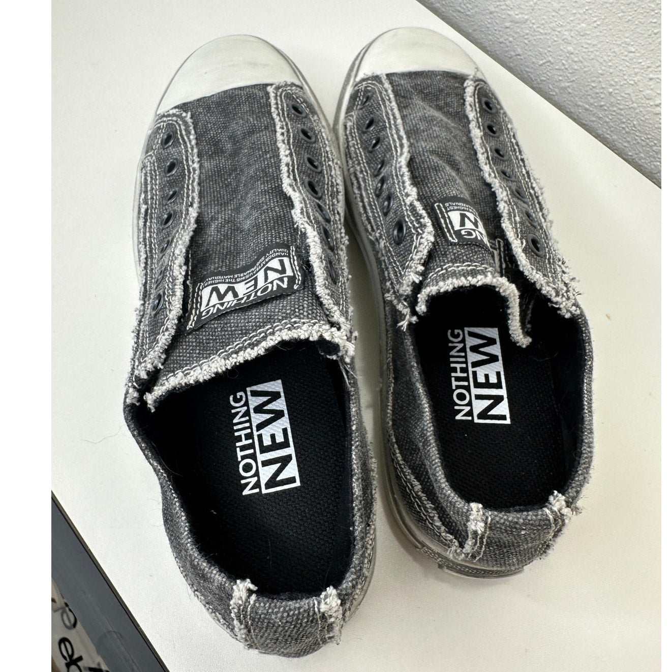 Nothing New Women's Stonewash Wave Black Sneaker 5