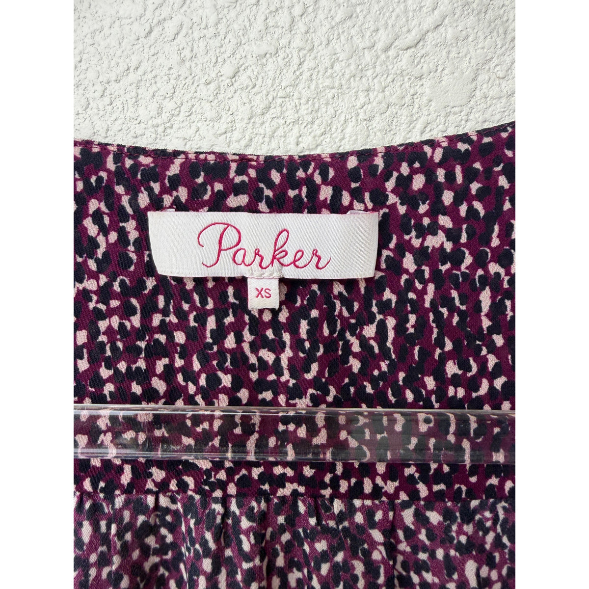 Parker Matilda Funfetti Silk Blouse Women XS Purple