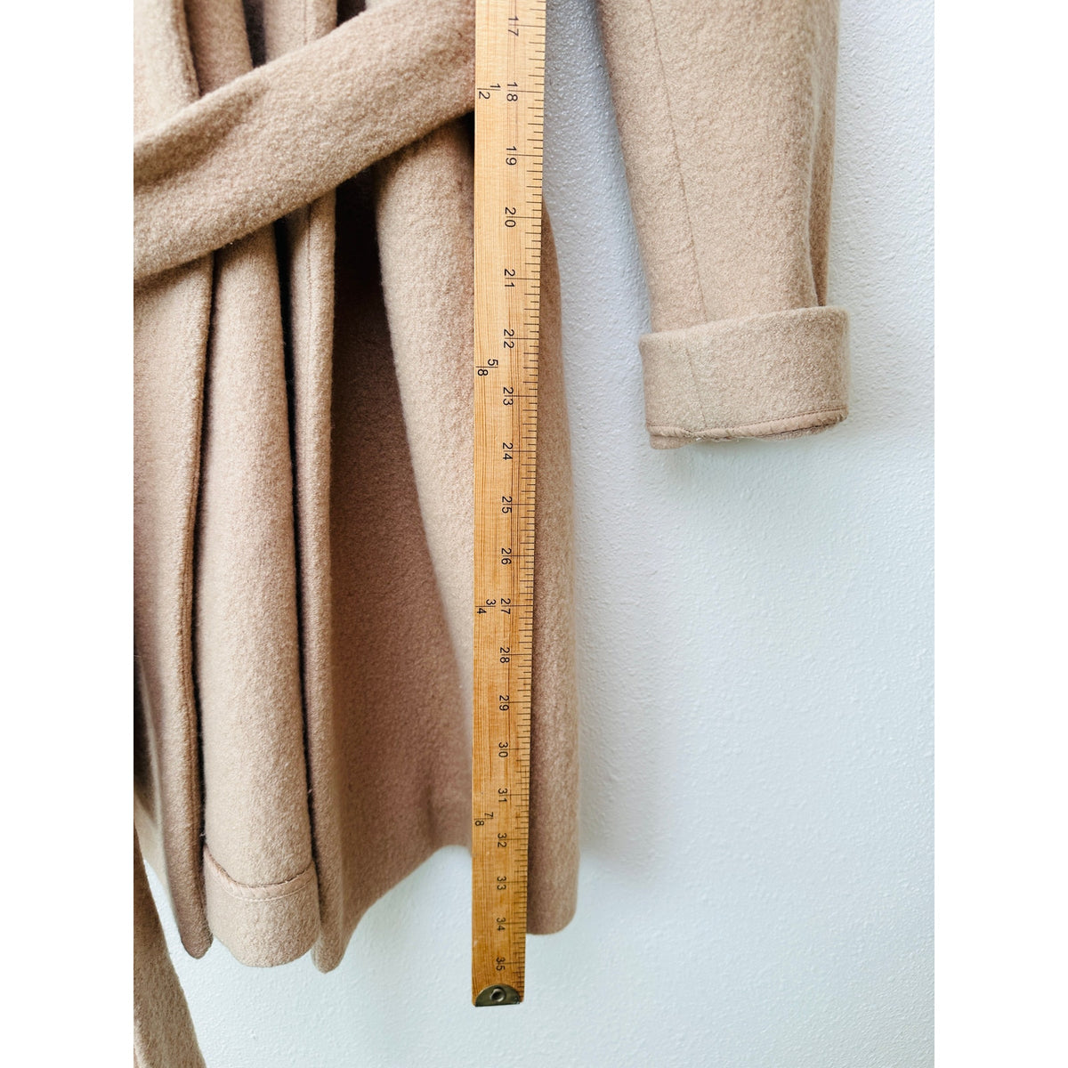 Wilfred Acre Robe Coat Chasm Tan Hooded Tie Belt XXS