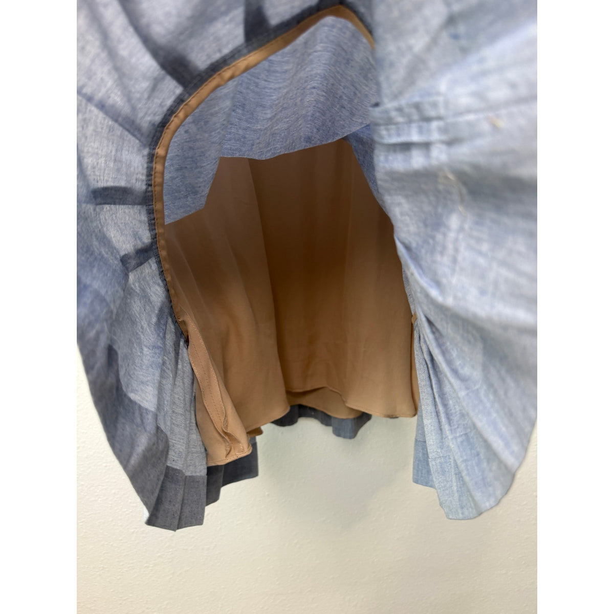 3.1 Phillip Lim Blue Chambray Ruffle Dress Women US 4